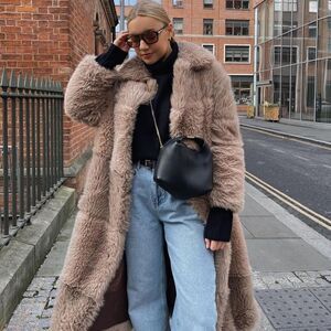 Mango Iconic Faux Fur Coat New